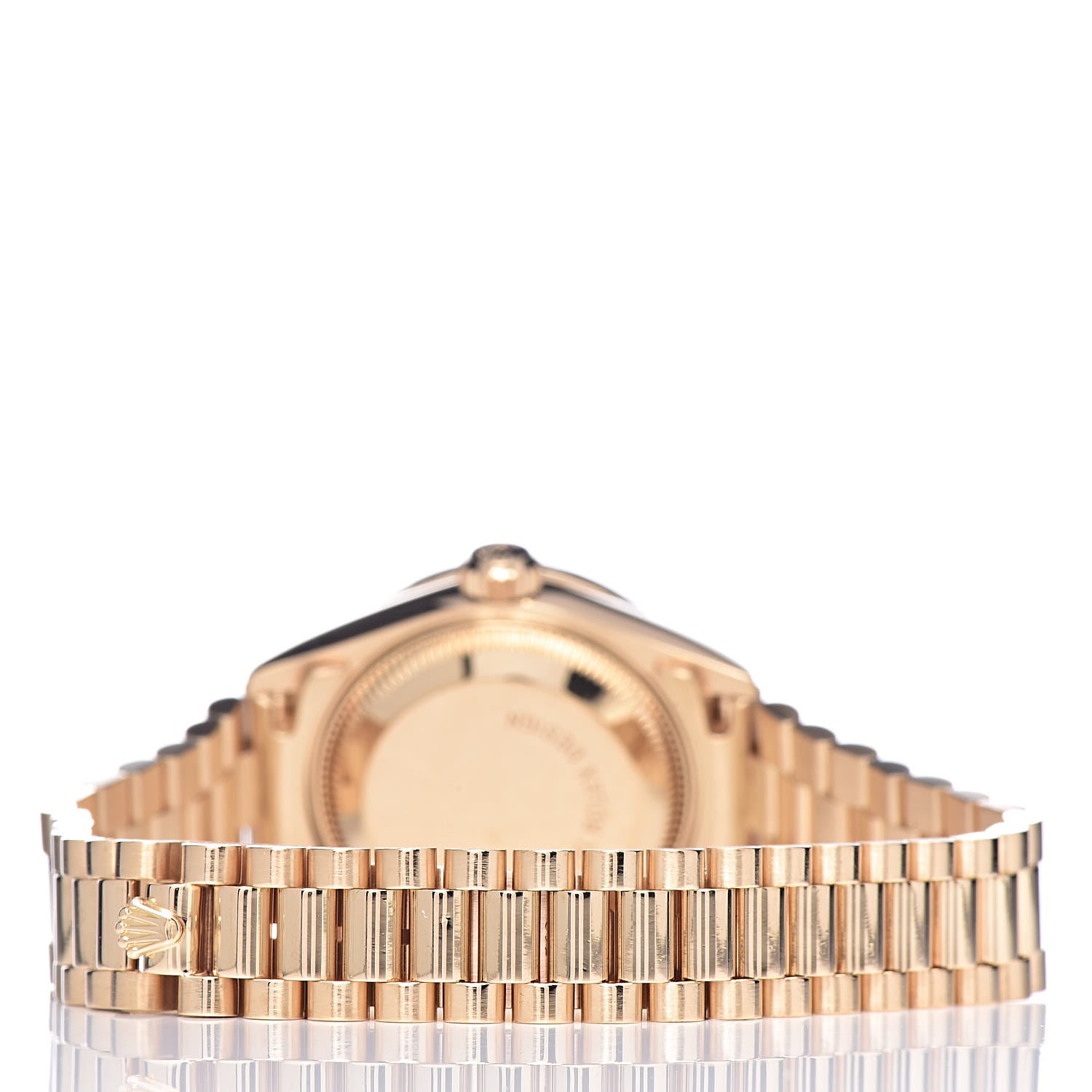 Rolex 18K Yellow Gold Diamond Ruby 26mm Oyster Perpetual Datejust President Watch Champagne 69198 4 of 7
