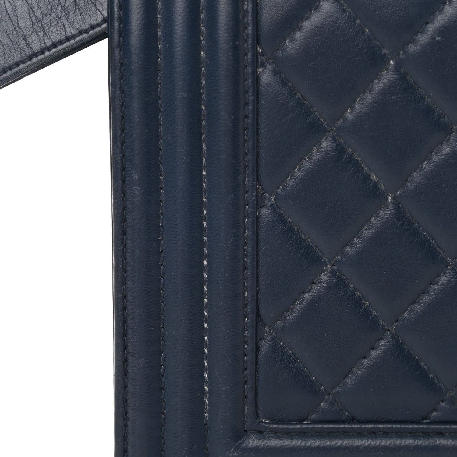 Chanel Lambskin Quilted Medium Boy Flap Blue 15 of 15