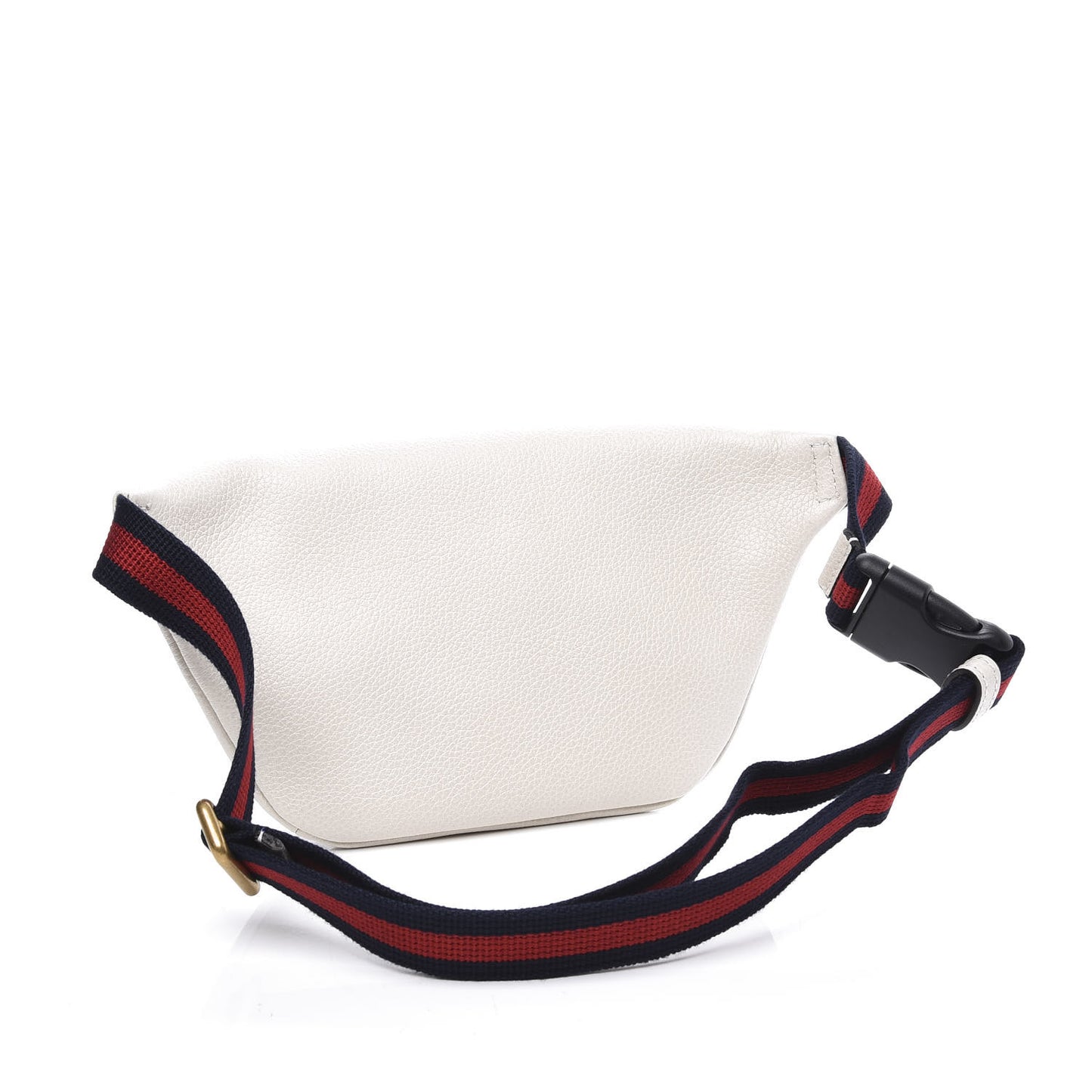 Grained Calfskin Small Logo Belt Bag White