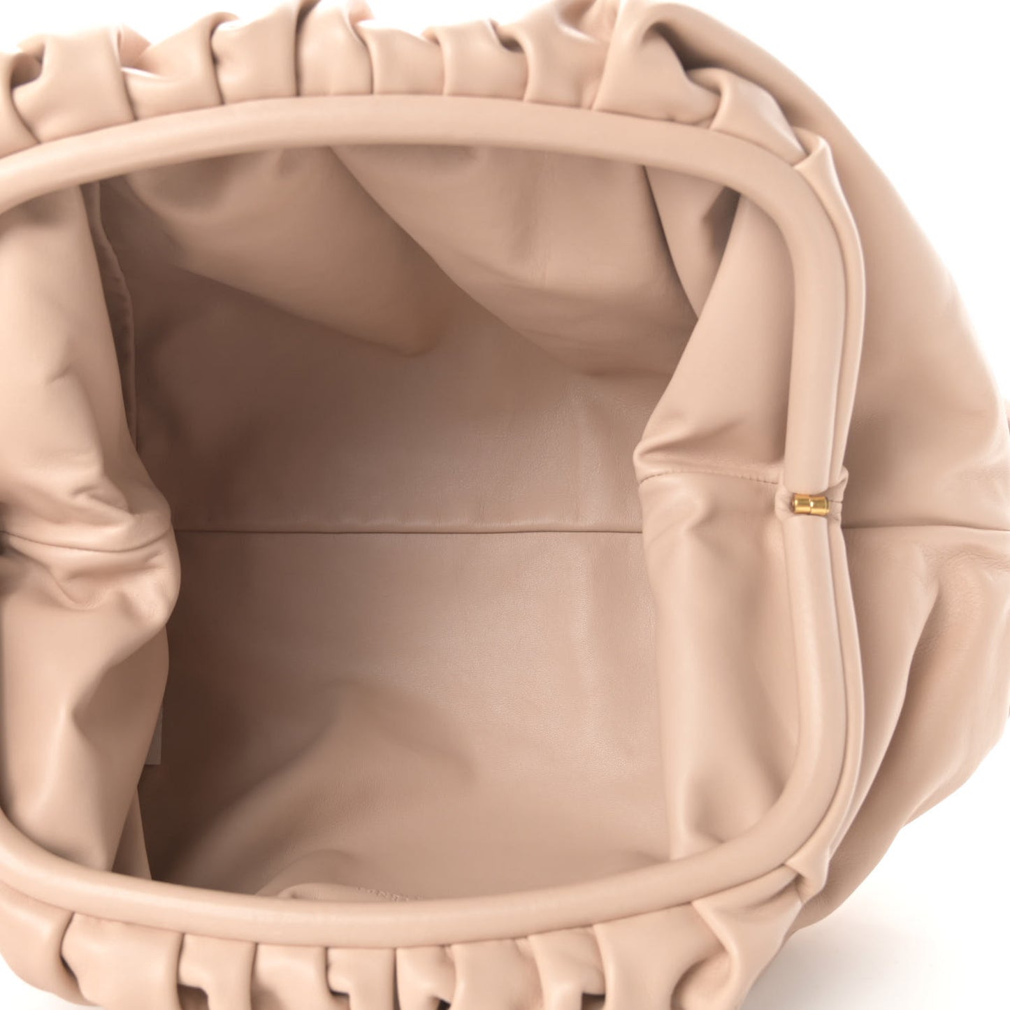 Smooth Butter Calf The Pouch Oversized Clutch Nude