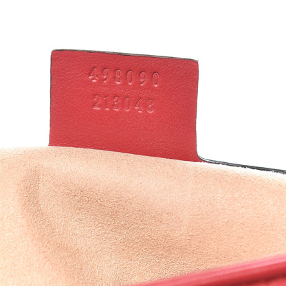 Gucci Calfskin Matelasse Large GG Marmont Shoulder Bag Hibiscus Red 7 of 9