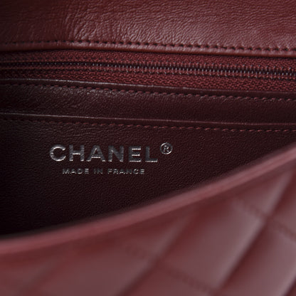 Chanel Lambskin Quilted Mini Square Flap Burgundy 8 of 10