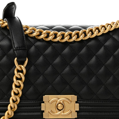 Chanel Caviar Quilted Medium Boy Flap Black 8 of 11