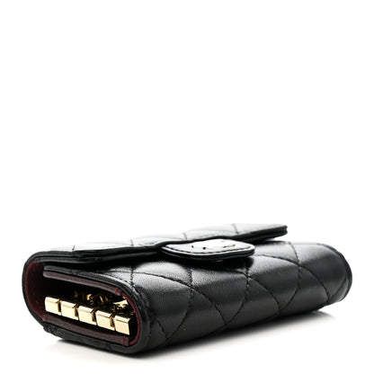 Chanel Lambskin Quilted 4 Key Holder Black 4 of 9
