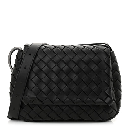 Bottega Veneta Nappa Intrecciato Small Cobble Messenger Bag Black 1 of 11