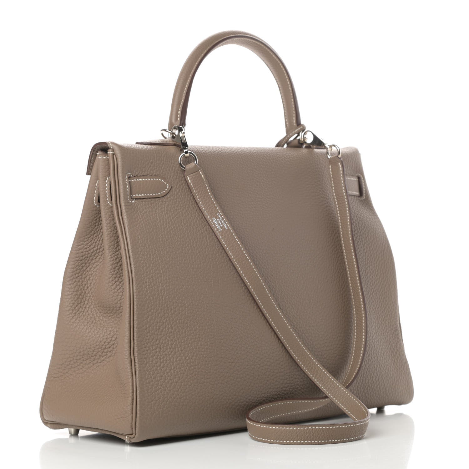 Hermes Togo Kelly Retourne 35 Etoupe 3 of 16