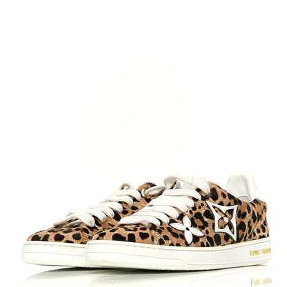 Louis Vuitton Calfskin Pony Hair Leopard Monogram Frontrow Sneakers 35.5 2 of 6