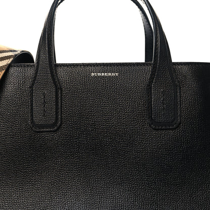 Burberry Derby Calfskin Medium Banner Tote Black 8 of 12