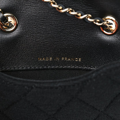Chanel Jersey Quilted Flap Chain Waist Bag Black 6 of 11