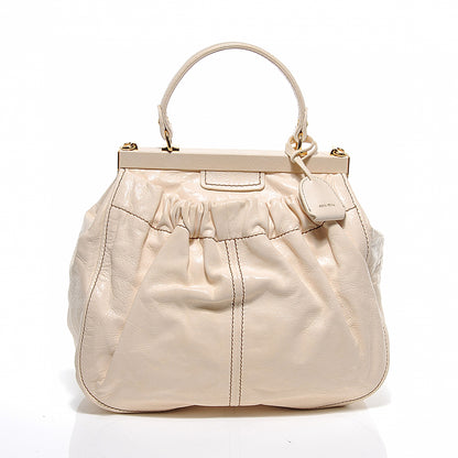 Miu Miu Nappa Frame Tote Cream 4 of 10