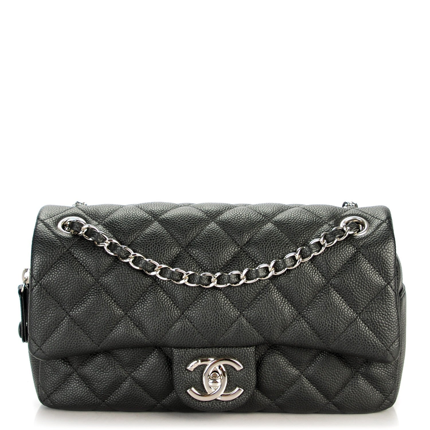 Chanel Caviar Quilted Medium Easy Flap Black 1 of 8