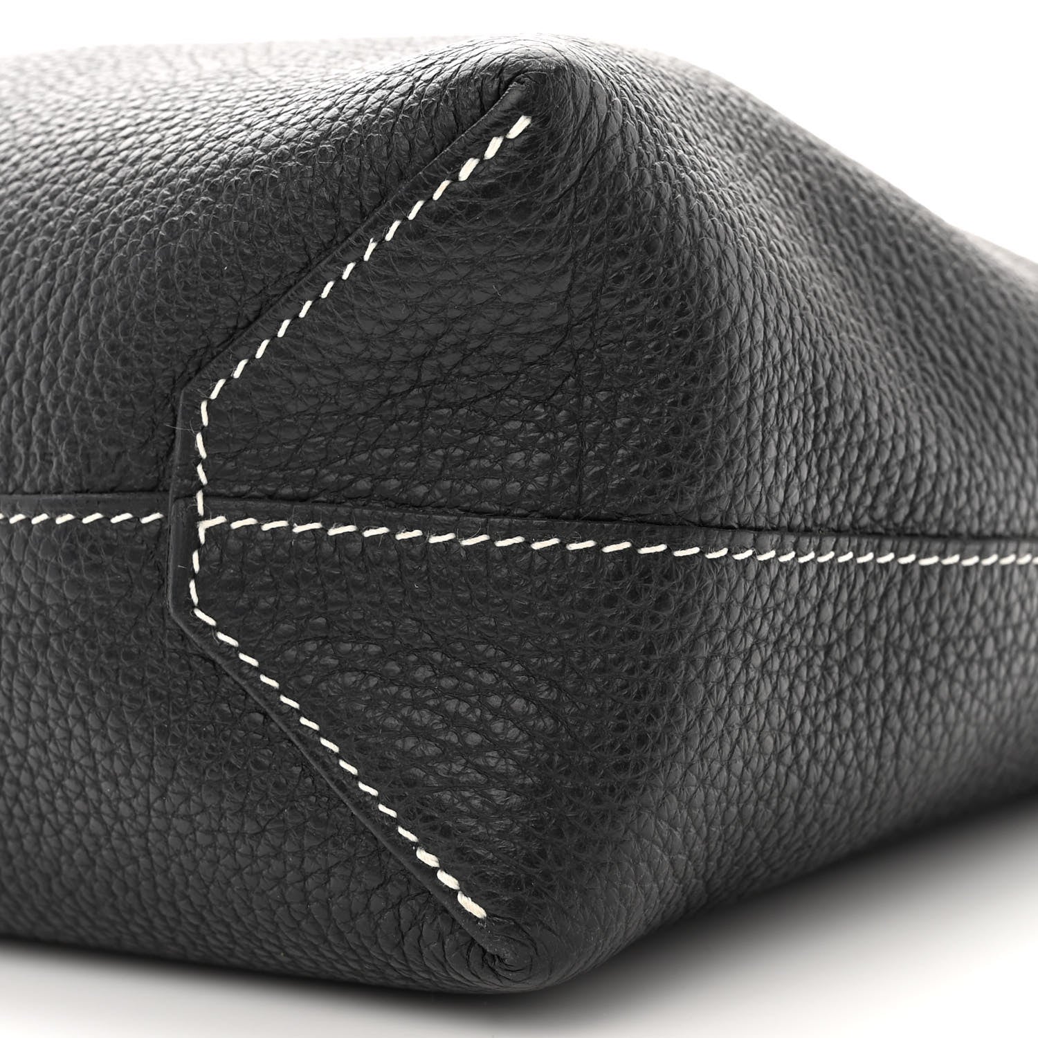 Hermes Taurillon Clemence Double Sens 30 Reversible Tote Bleu Nuit Black 9 of 12