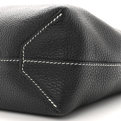 Hermes Taurillon Clemence Double Sens 30 Reversible Tote Bleu Nuit Black 9 of 12