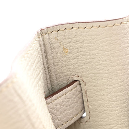 Hermes Togo Bi-Color Horseshoe Birkin 35 Iris Gris Perle 13 of 13