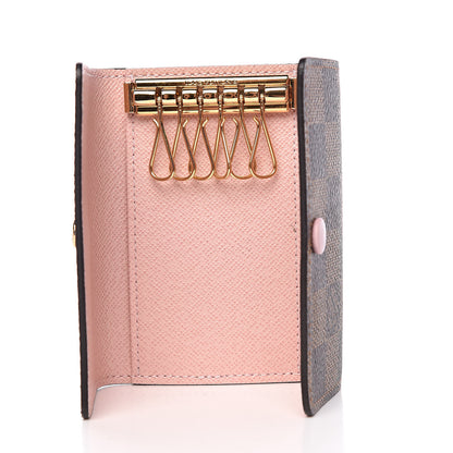 Louis Vuitton Damier Ebene Multicles 6 Key Holder Rose Ballerine 5 of 10