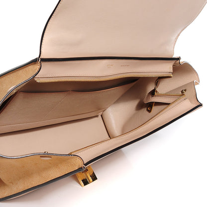 Celine Smooth Calfskin Suede Small Trapeze Beige 6 of 7