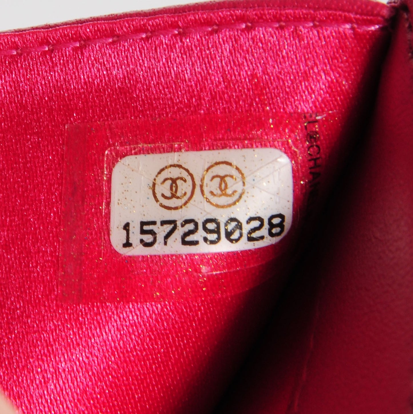 Patent Camellia Embossed French Wallet Pink