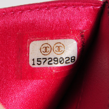 Chanel Patent Camellia Embossed French Wallet Pink 6 of 8