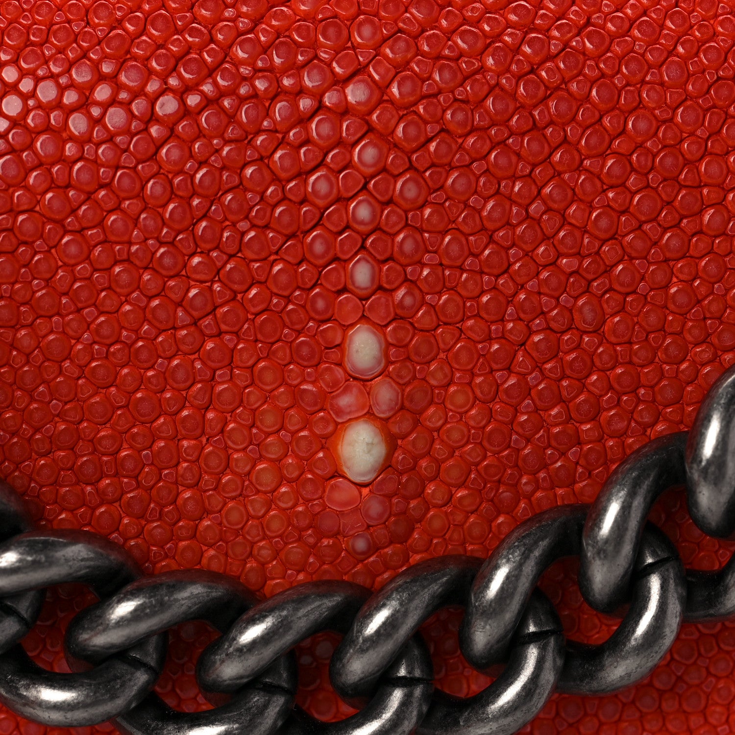 Chanel Galuchat Stingray Small Boy Flap Red 8 of 9