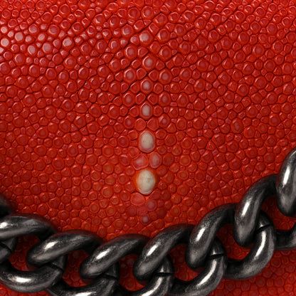 Chanel Galuchat Stingray Small Boy Flap Red 8 of 9