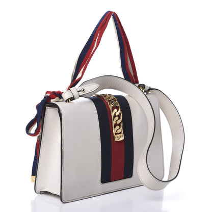 Gucci Calfskin Small Sylvie Shoulder Bag Off White 2 of 9