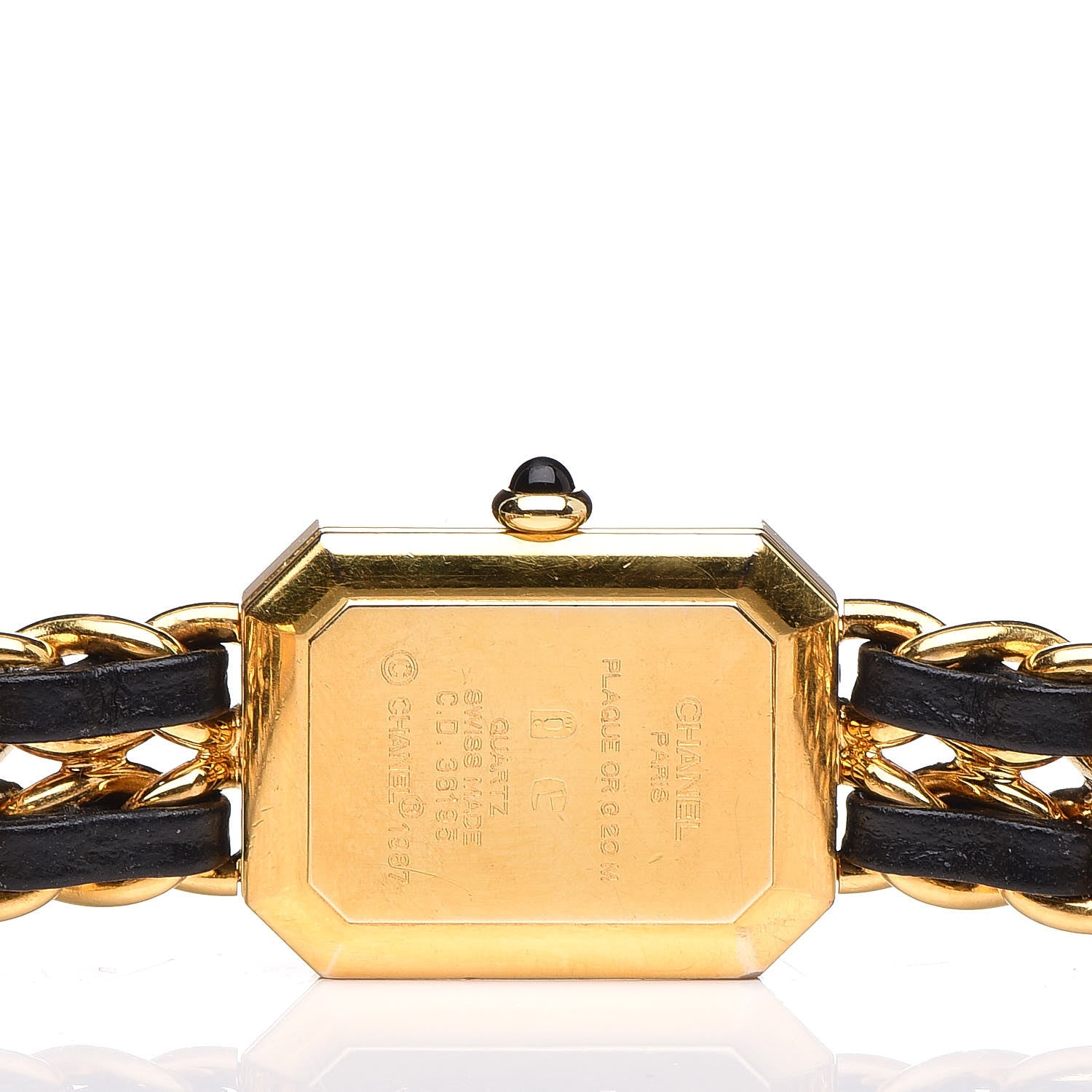 Chanel Stainless Steel Lambskin 20mm Chain Premiere Quartz Watch Gold M 5 of 6