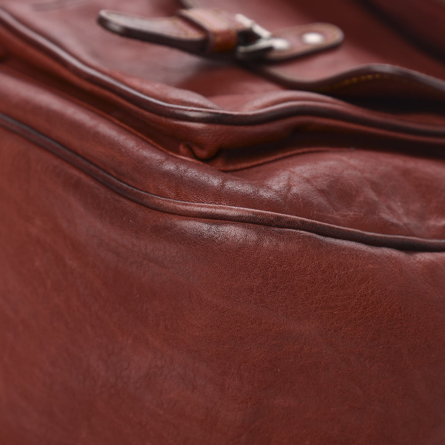 Calfskin Medium Gaucho Double Saddle Bag Red