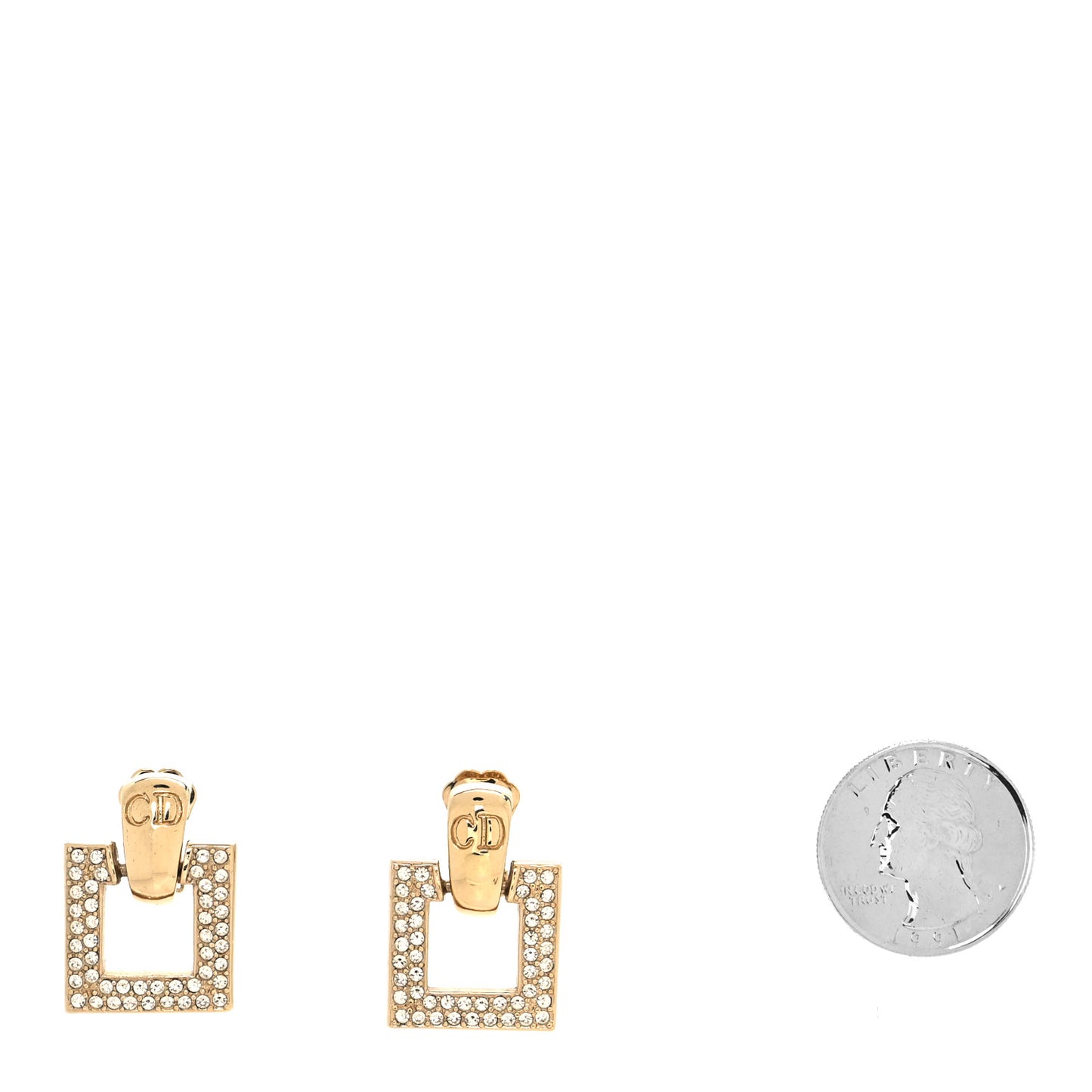 Enamel Crystal Interchangeable Earrings Gold