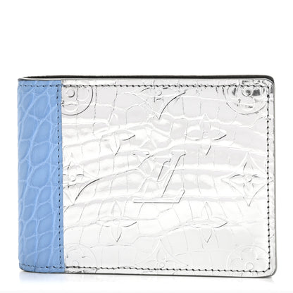 Louis Vuitton Metallic Alligator Multiple Wallet Blue 1 of 8