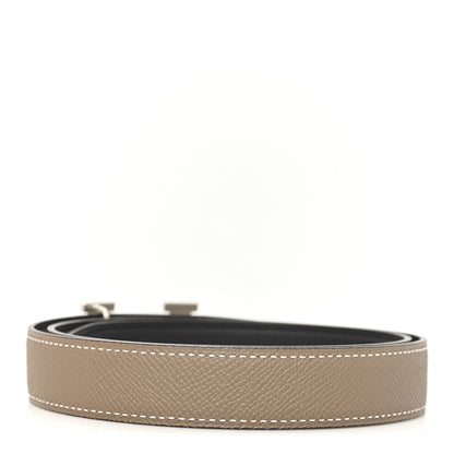 Hermes Swift Epsom 24mm Mini Constance H Belt 75 30 Black Etoupe 2 of 5
