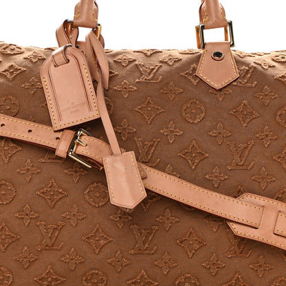 Louis Vuitton Denim Monogram Stone Speedy Bandouliere 35 Caramel 7 of 15