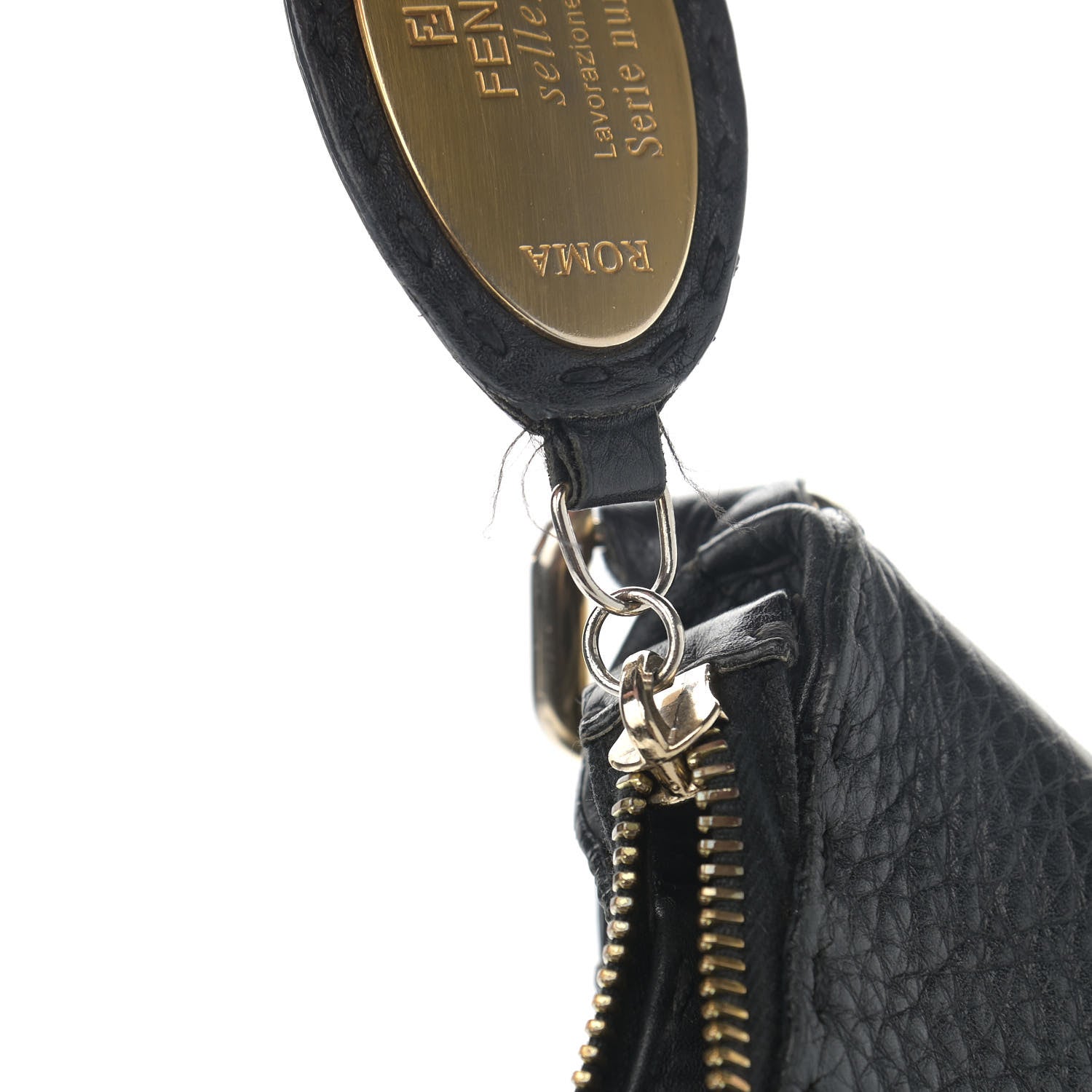 Fendi Calfskin Romano Selleria Hobo Black 15 of 15