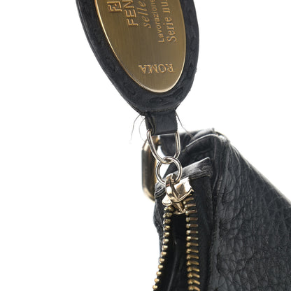 Fendi Calfskin Romano Selleria Hobo Black 15 of 15