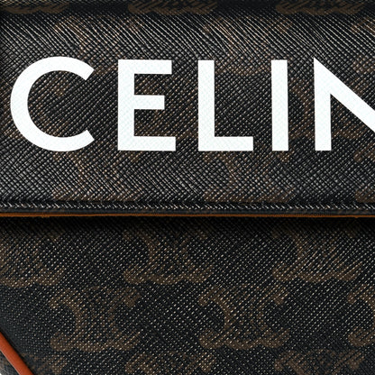 Celine Triomphe Canvas Triangle Crossbody Bag Tan 8 of 15