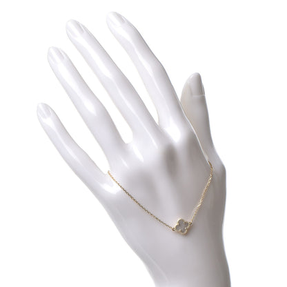 Van Cleef & Arpels 18K Yellow Gold Mother of Pearl Sweet Alhambra Bracelet 2 of 9