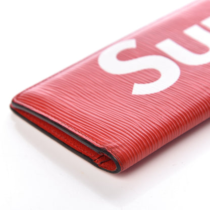 Louis Vuitton X SUPREME Epi Brazza Wallet Red 10 of 12