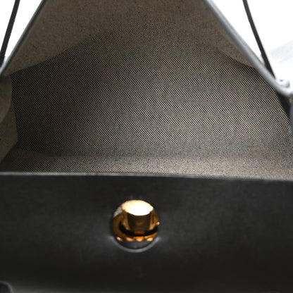 Hermes Toile H Berline Vache Hunter Herbag Zip PM 31 Ardoise Black Ecru 6 of 11