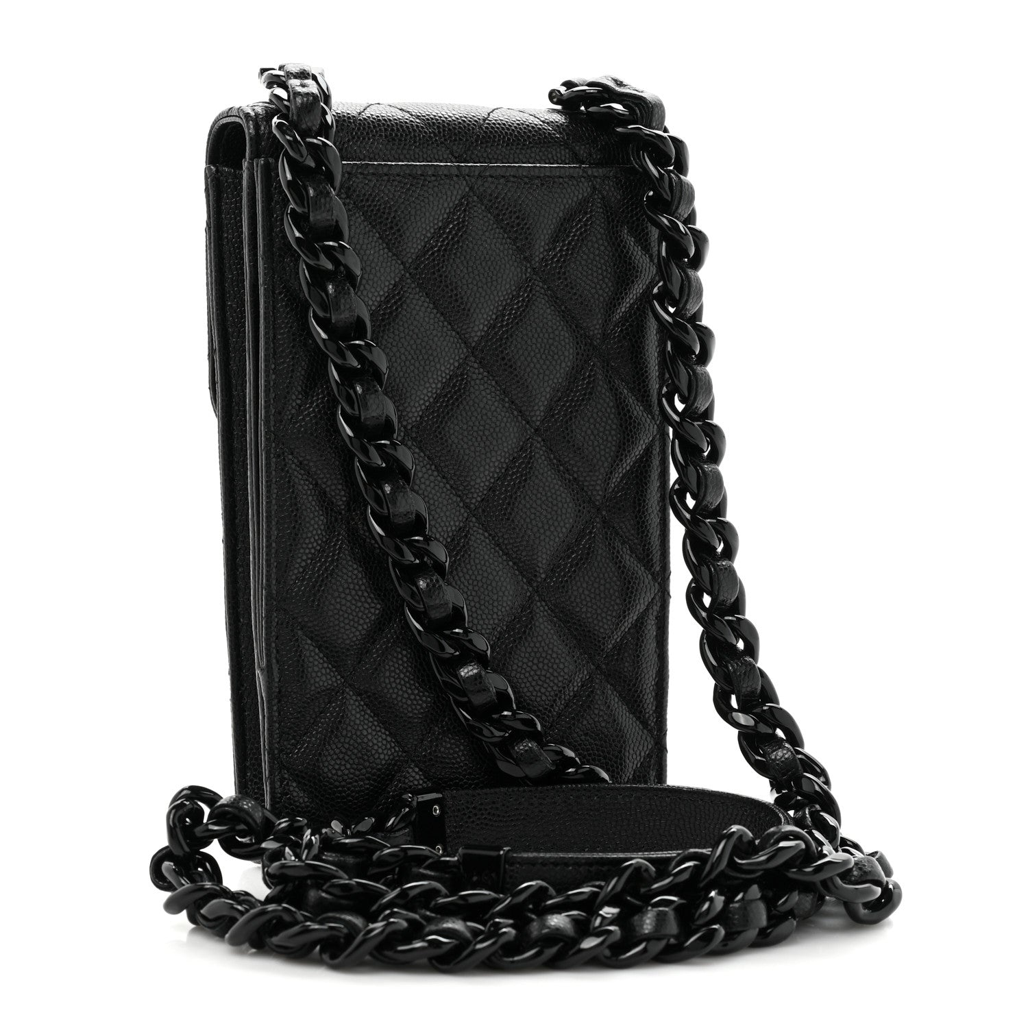 Chanel Caviar Quilted My Everything Clutch With Chain Black 3 of 10