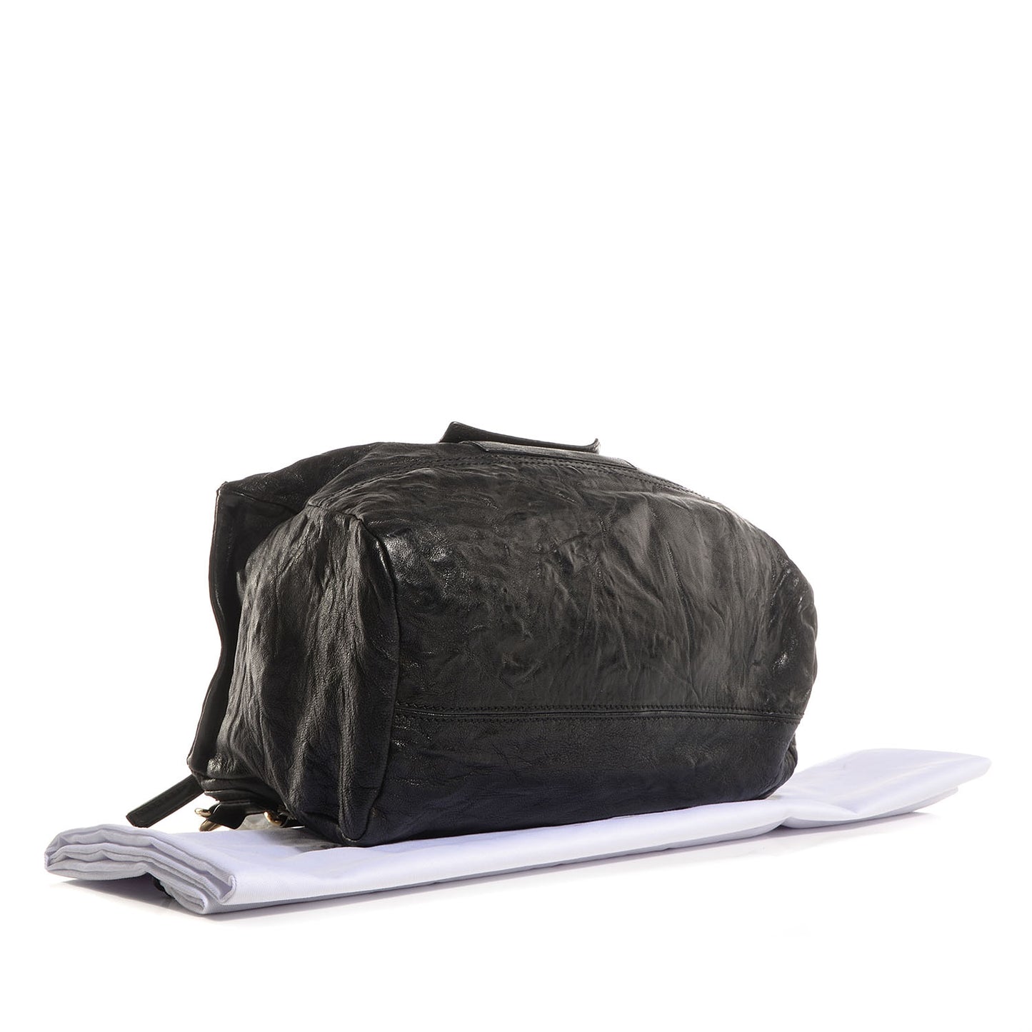 Tumbled Sheepskin Medium Pandora Bag Black