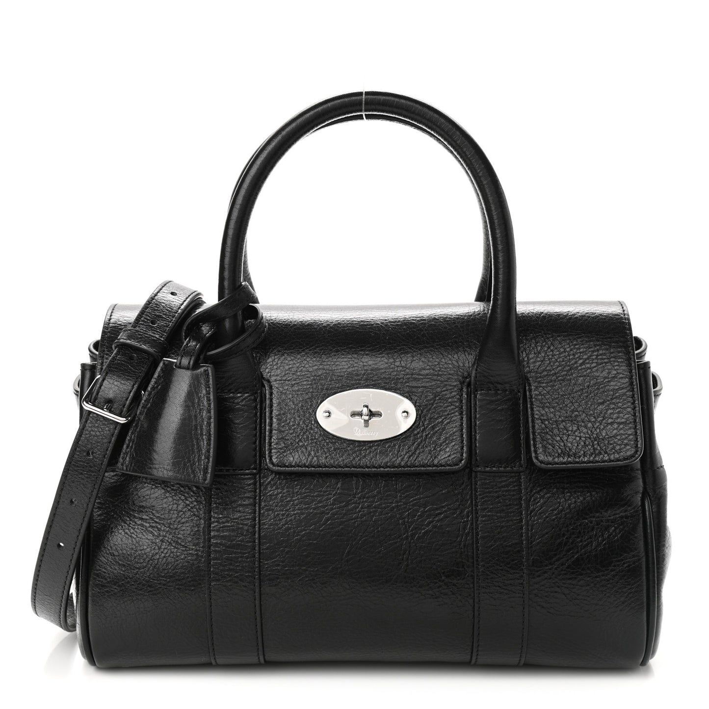 Soft Shine Calfskin Small Bayswater Black