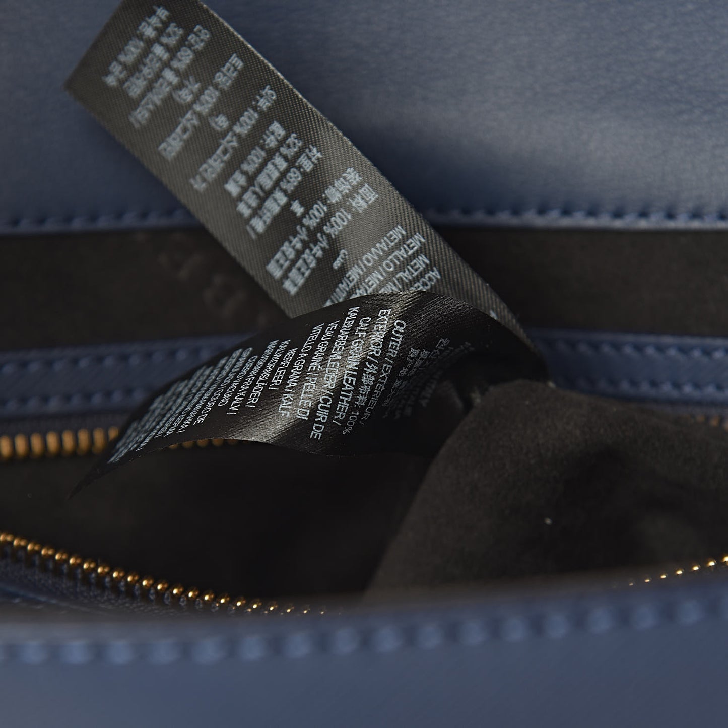 Trench Calfskin Medium DK88 Top Handle Bag Ink Blue