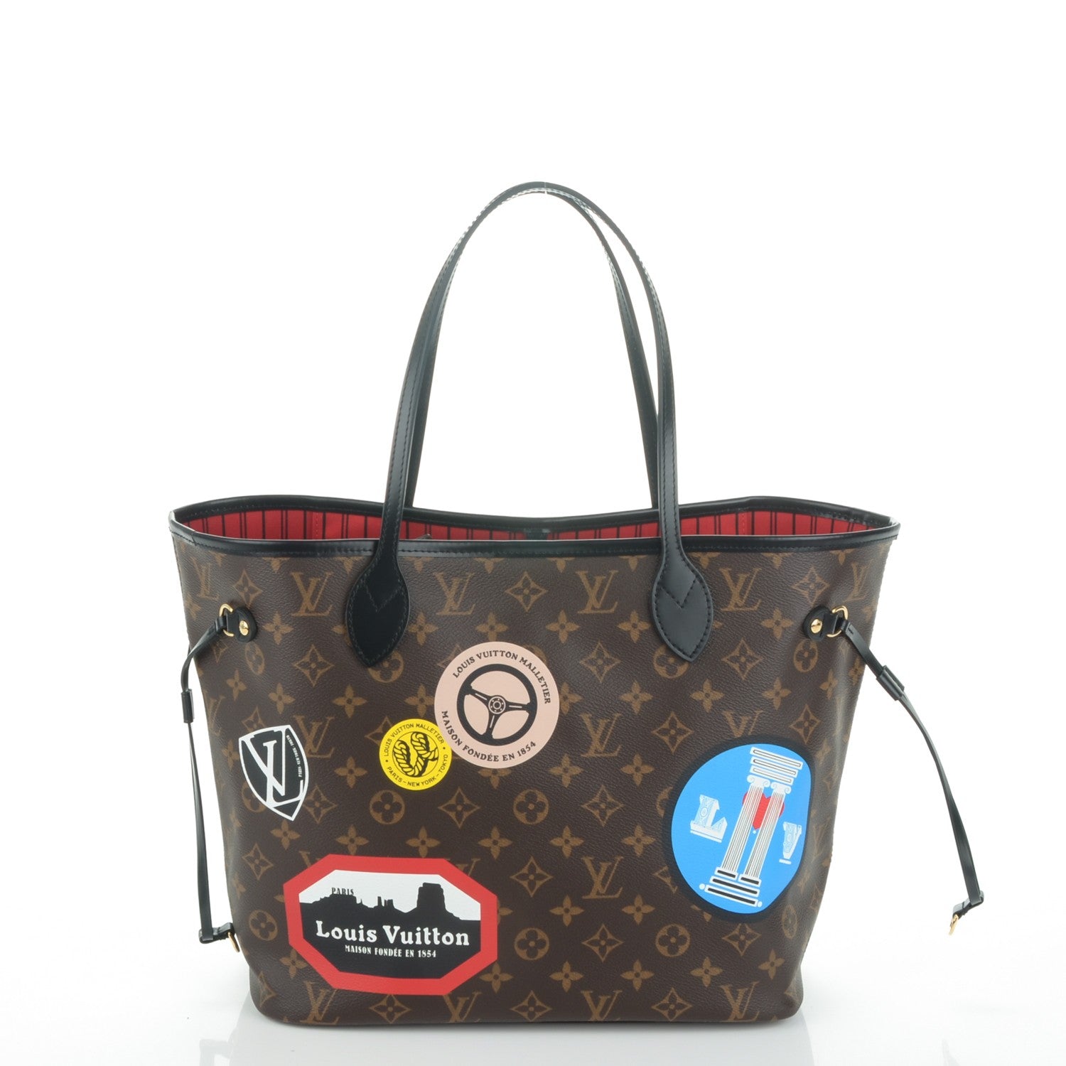 Louis Vuitton Monogram World Tour Neverfull MM 3 of 9