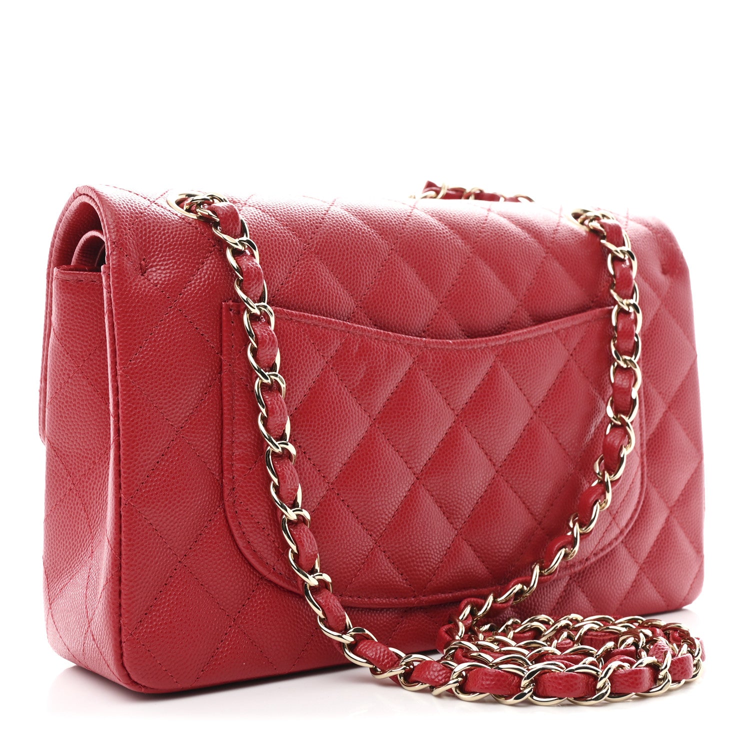 Chanel Caviar Quilted Small Double Flap Red 3 of 11