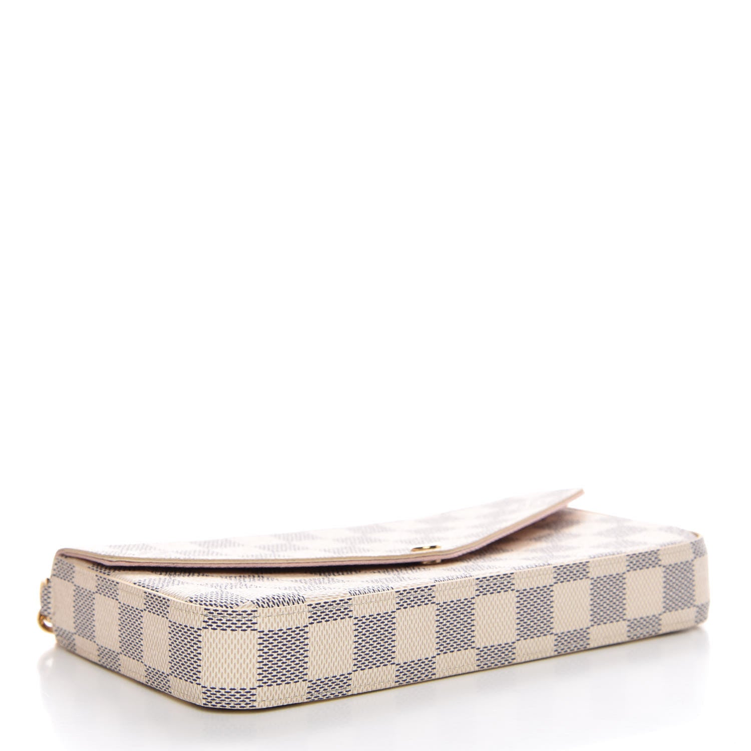 Louis Vuitton Damier Azur Pochette Felicie Chain Wallet Rose Ballerine 5 of 10