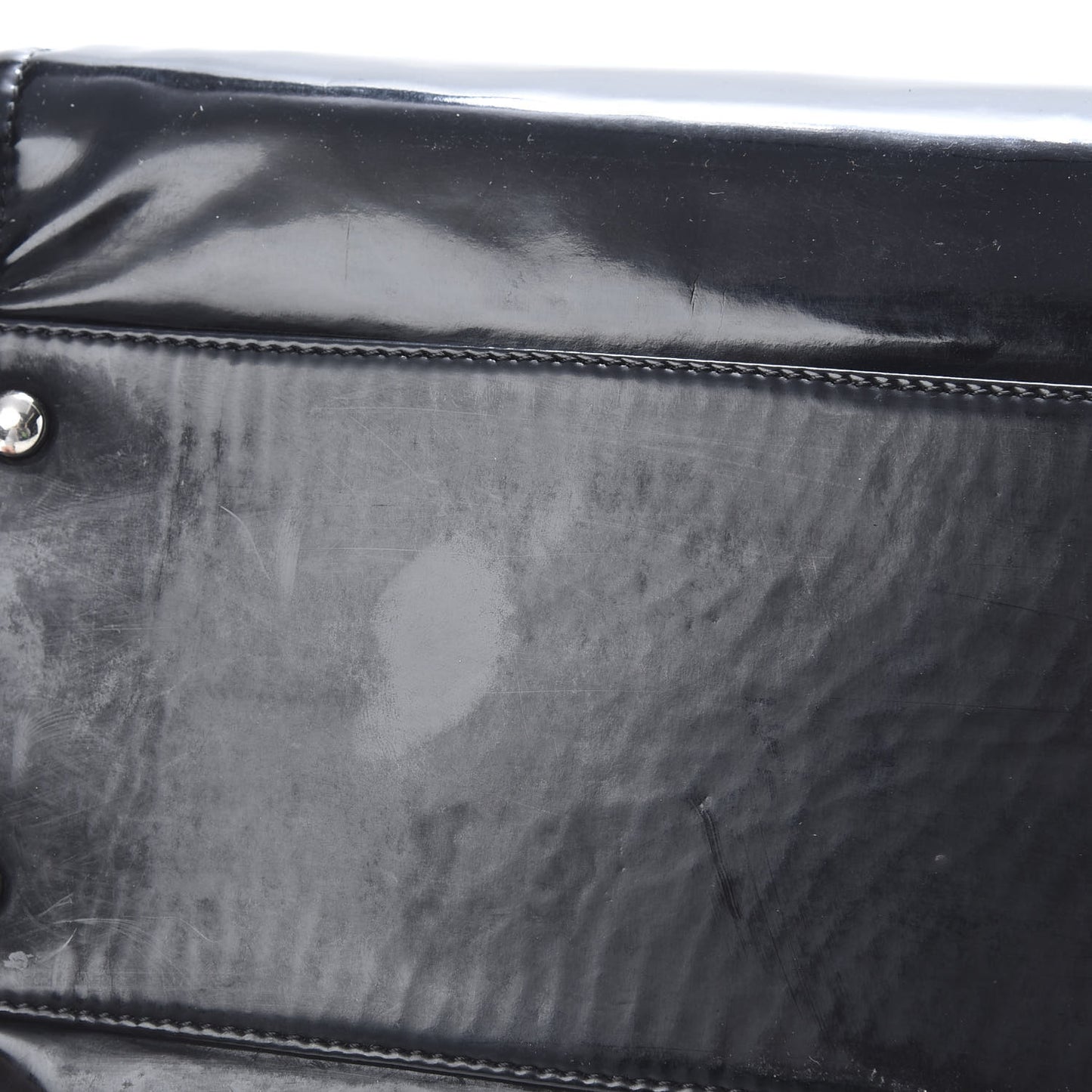 Vinyl Lipstick Ligne Tote Black