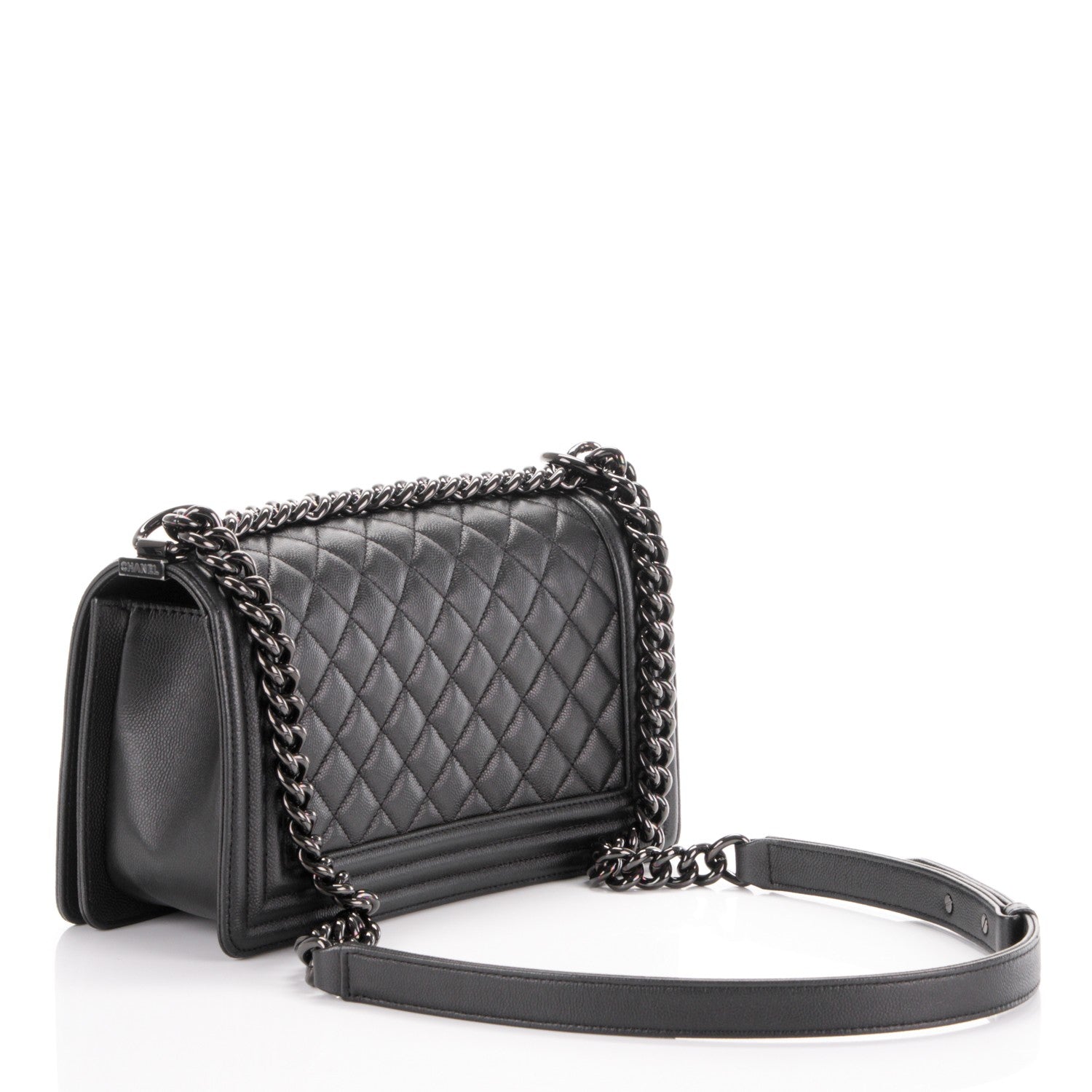 Chanel Caviar Quilted Medium Boy Flap So Black 4 of 8