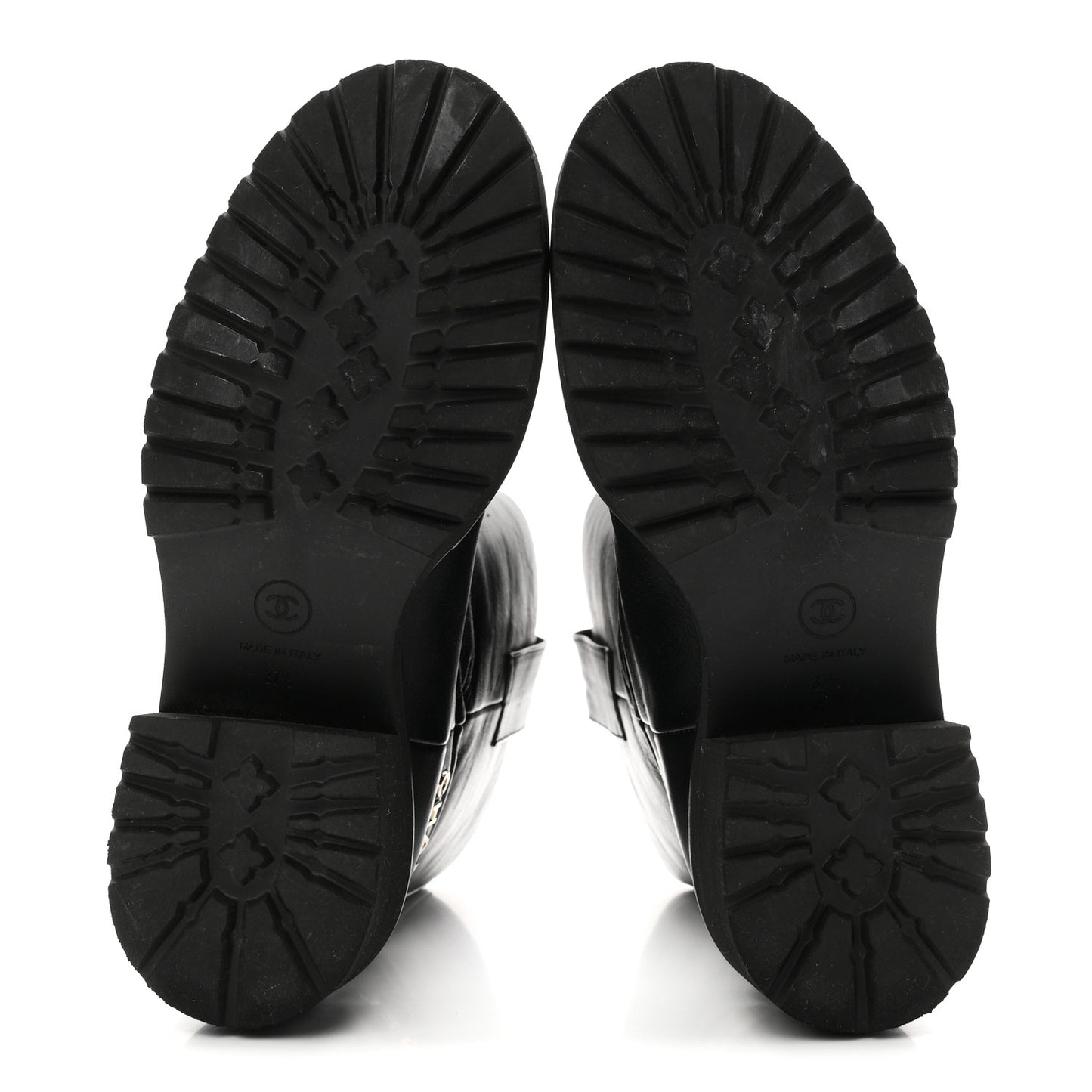 Calfskin CC Ankle Boots 37.5 Black