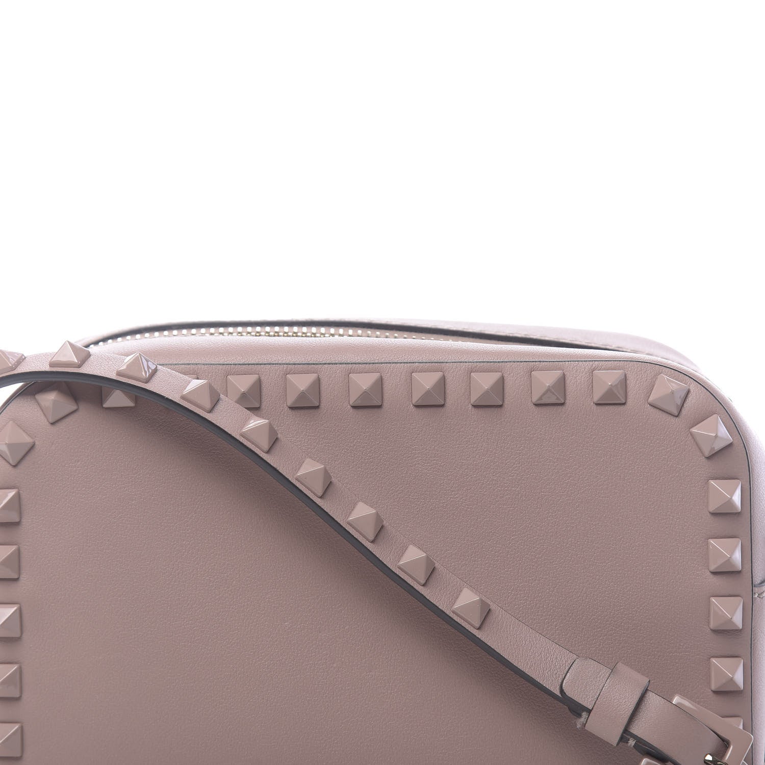 Valentino Garavani Calfskin Monochrome Rockstud Camera Crossbody Bag Poudre 11 of 11