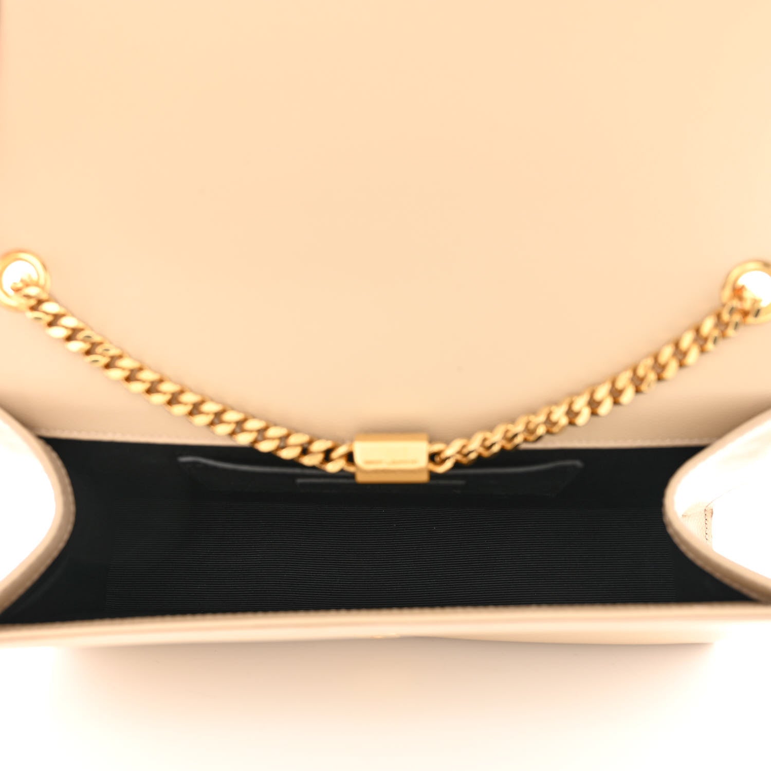 Saint Laurent Grain De Poudre Medium Monogram Kate Satchel Nude Powder 5 of 8