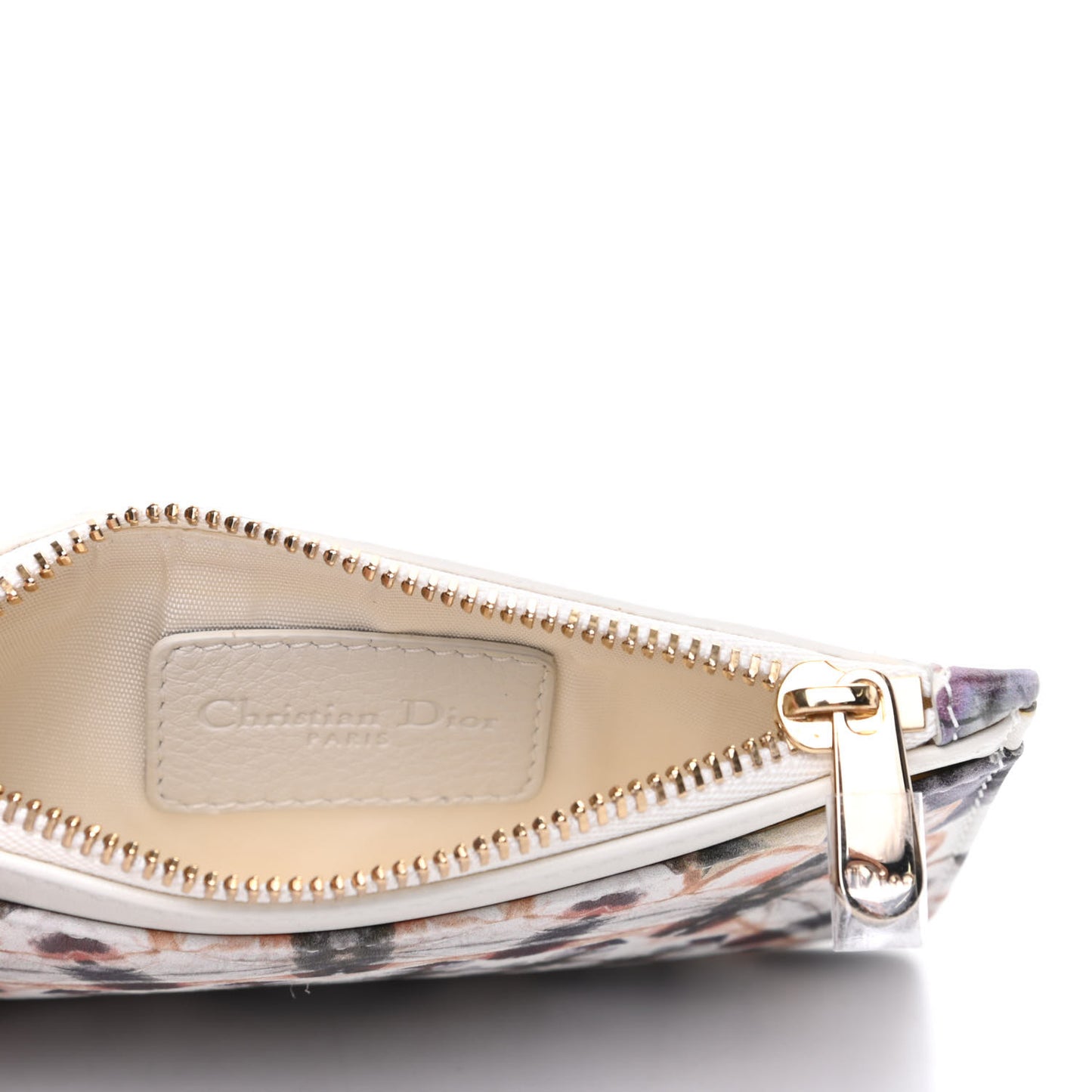 Calfskin Printed KaleiDiorscopic Card Holder Multicolor